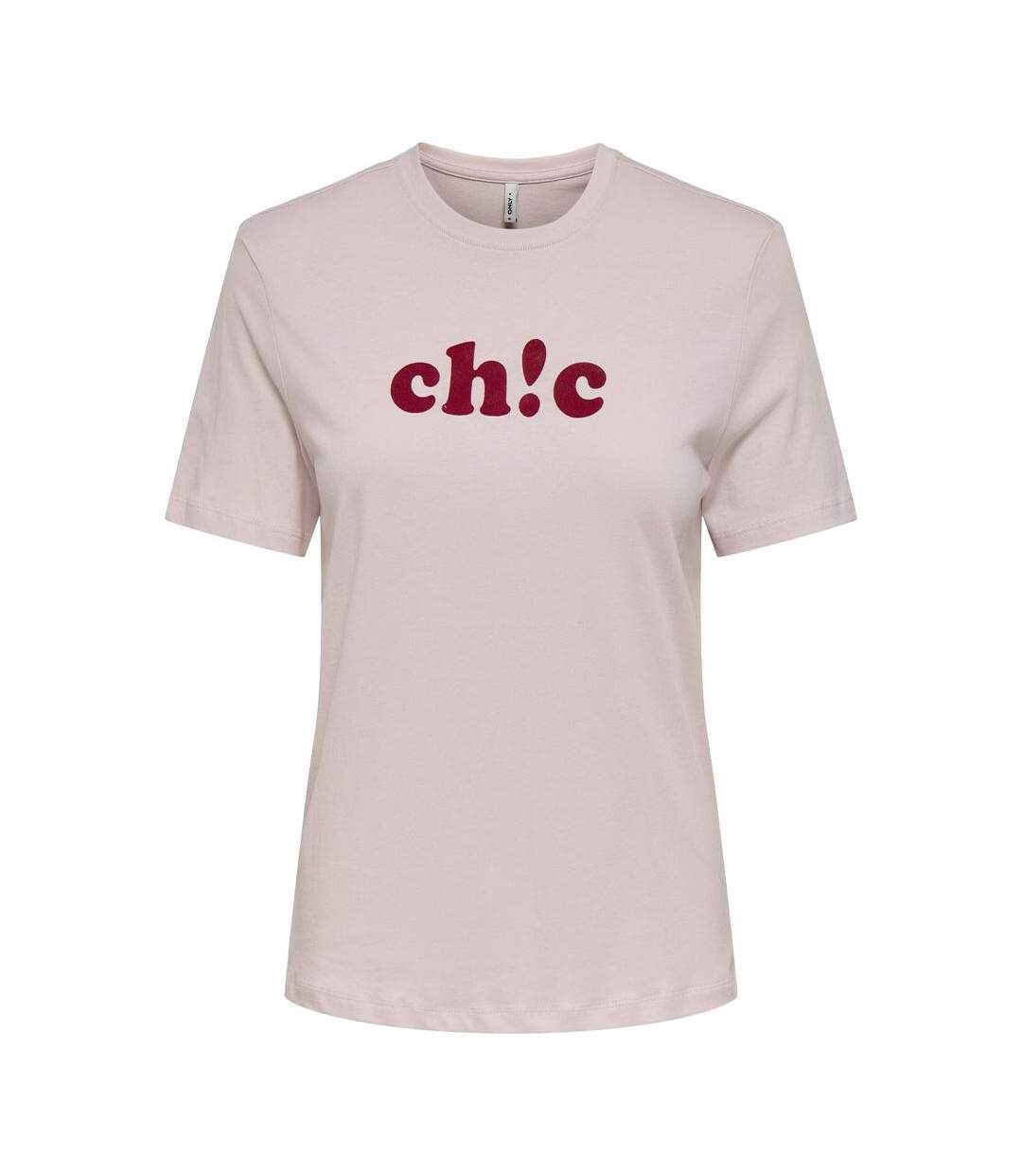 T-Shirt rose femme only lola-1