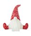 Statuette Déco Père Noël Assis 25cm Rouge & Blanc-1