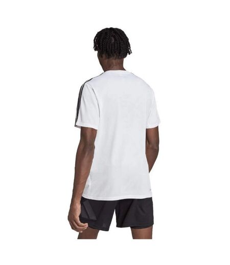 T-shirt Entraînement Motif/style 3 Rayures Essentials Homme Blanc Adidas