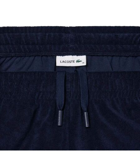 Womens/ladies Terrycloth Contrast Detail Shorts Blue Lacoste