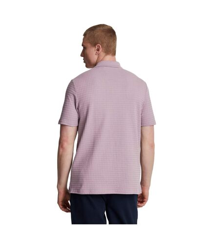 Polo micro argyle pour hommes rose chardon Lyle & Scott Lyle & Scott