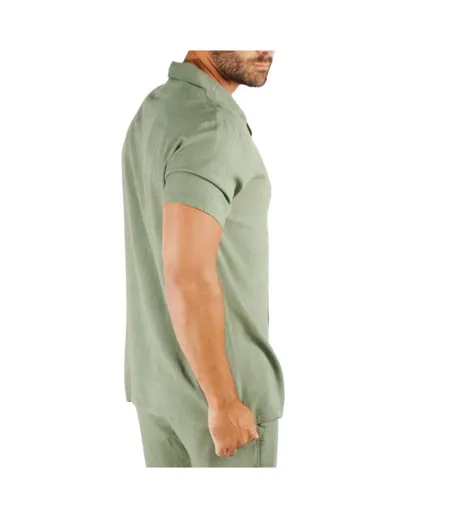 Chemise kaki homme paname brothers lin ficelle