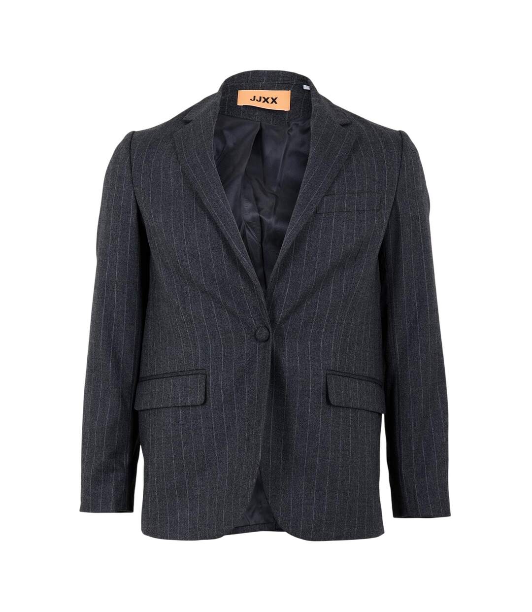 Womens/ladies Mary Stripe Single-breasted Blazer Grey Melange JJXX-2