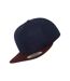 Casquette Ajustable Motif/style Deux Tons Bleu Marine Pourpre Flexfit-1