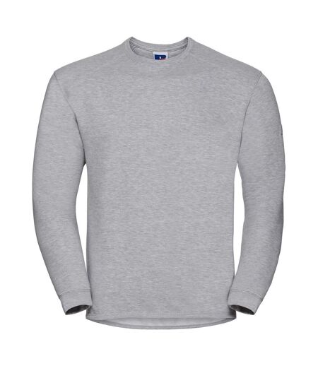 Russell Mens Spotshield Heavy Duty Crew Neck Sweatshirt (Light Oxford Grey)