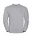 Russell Mens Spotshield Heavy Duty Crew Neck Sweatshirt (Light Oxford Grey)