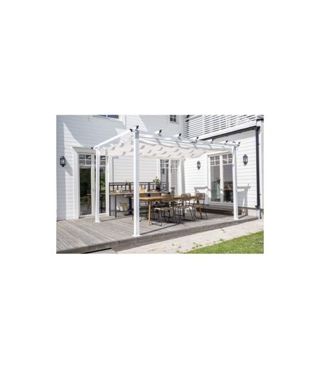 Pergola Avec Toit Lazio 345cm Blanc