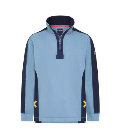 Sweat Motif/style Panneau Contrasté Homme Bleu Ardoise Lazy Jacks