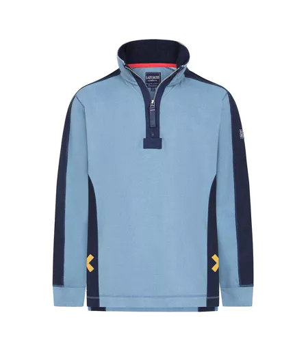 Sweat Motif/style Panneau Contrasté Homme Bleu Ardoise Lazy Jacks