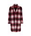 Womens/ladies Plaid Coat Purple Plaid Hugo-1