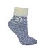 1 Pack Ladies Soft Warm Wool Bed Socks with Fairisle Design-1