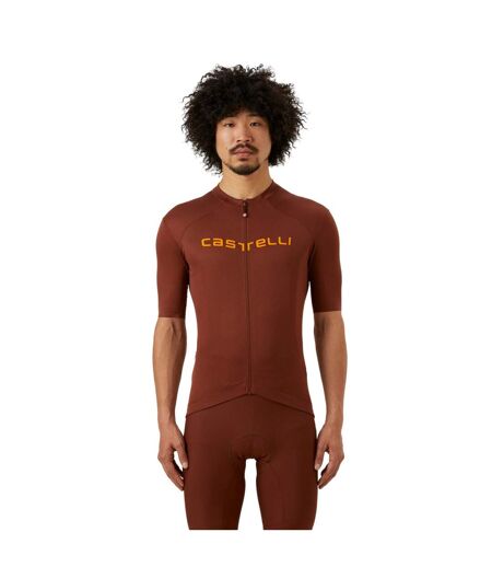 Maillot De Cyclisme Prologo Lite Homme Marron Foncé Castelli