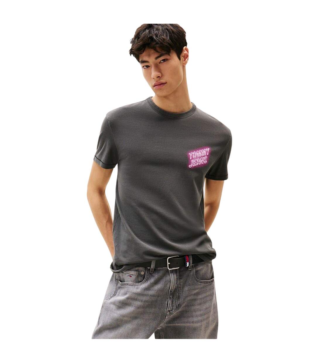 T-shirt Motif/style Enseigne Néon Homme Noir Tommy Jeans-4