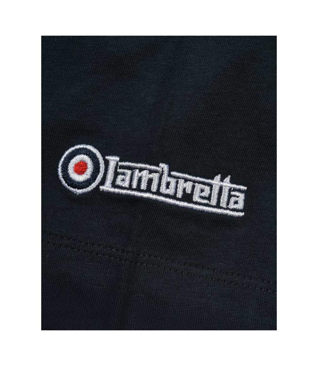 T-shirt Motif/style Logo À La Bombe Homme Bleu Marine Lambretta-4