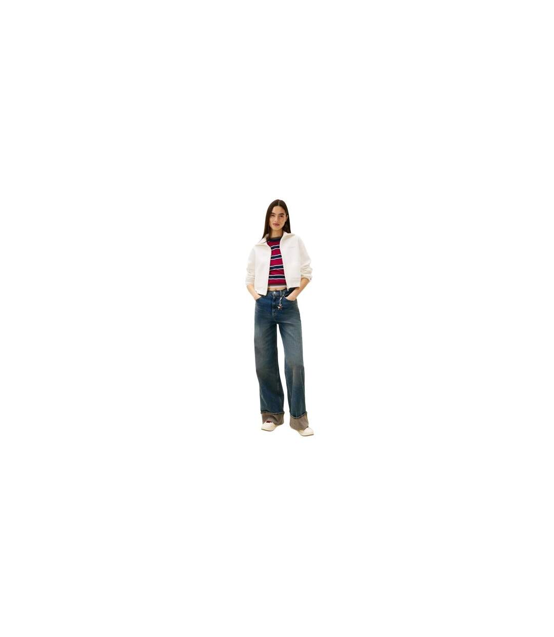 Cardigan Femme Blanc Cassé Tommy Jeans-1