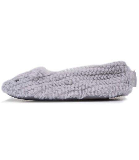Isotoner Chaussons extra-light Ballerines femme imitation fourrure, semelle antidérapante