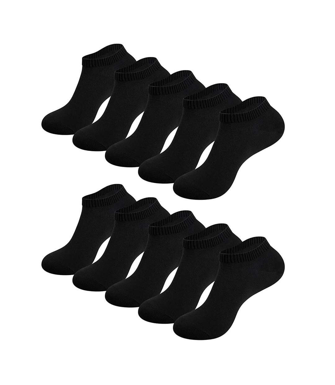 x10 paires de chaussettes noires homme twinday - 39/42-1