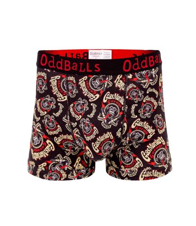 OddBalls Mens Gas Monkey Garage Boxer Shorts (Black/Red) - UTOB163