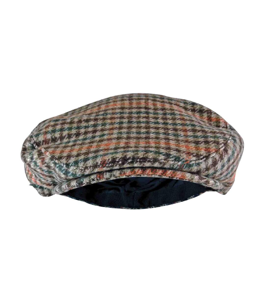 Mens Traditional Tweed Design Checked Flat Cap-2
