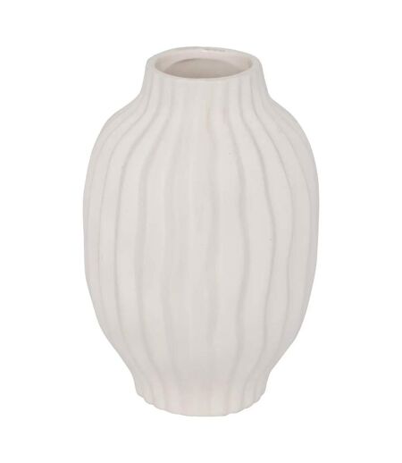 Vase Design en Céramique Fernan 22cm Blanc