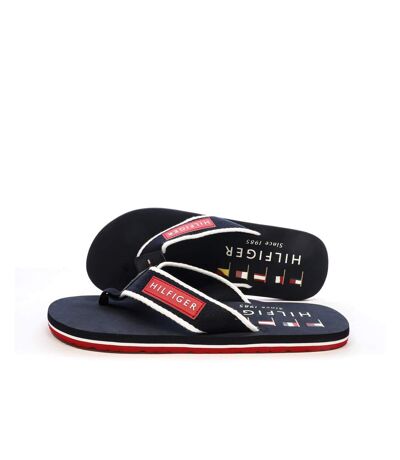 Tongs noirs/rouges homme tommy hilfiger patch - 40