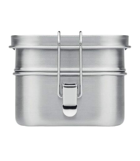 Double chan stainless steel lunch box one size matt silver MidOcean