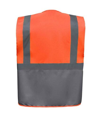 Gilet executive adulte orange / gris Yoko Yoko