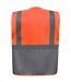 Gilet executive adulte orange / gris Yoko Yoko