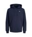 Mens Logo Regular Hoodie Navy JJ Rebel-2