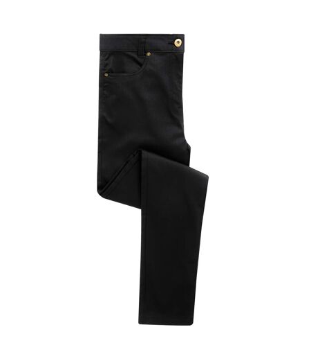 Womens/ladies Performance Chino Jeans Black Premier