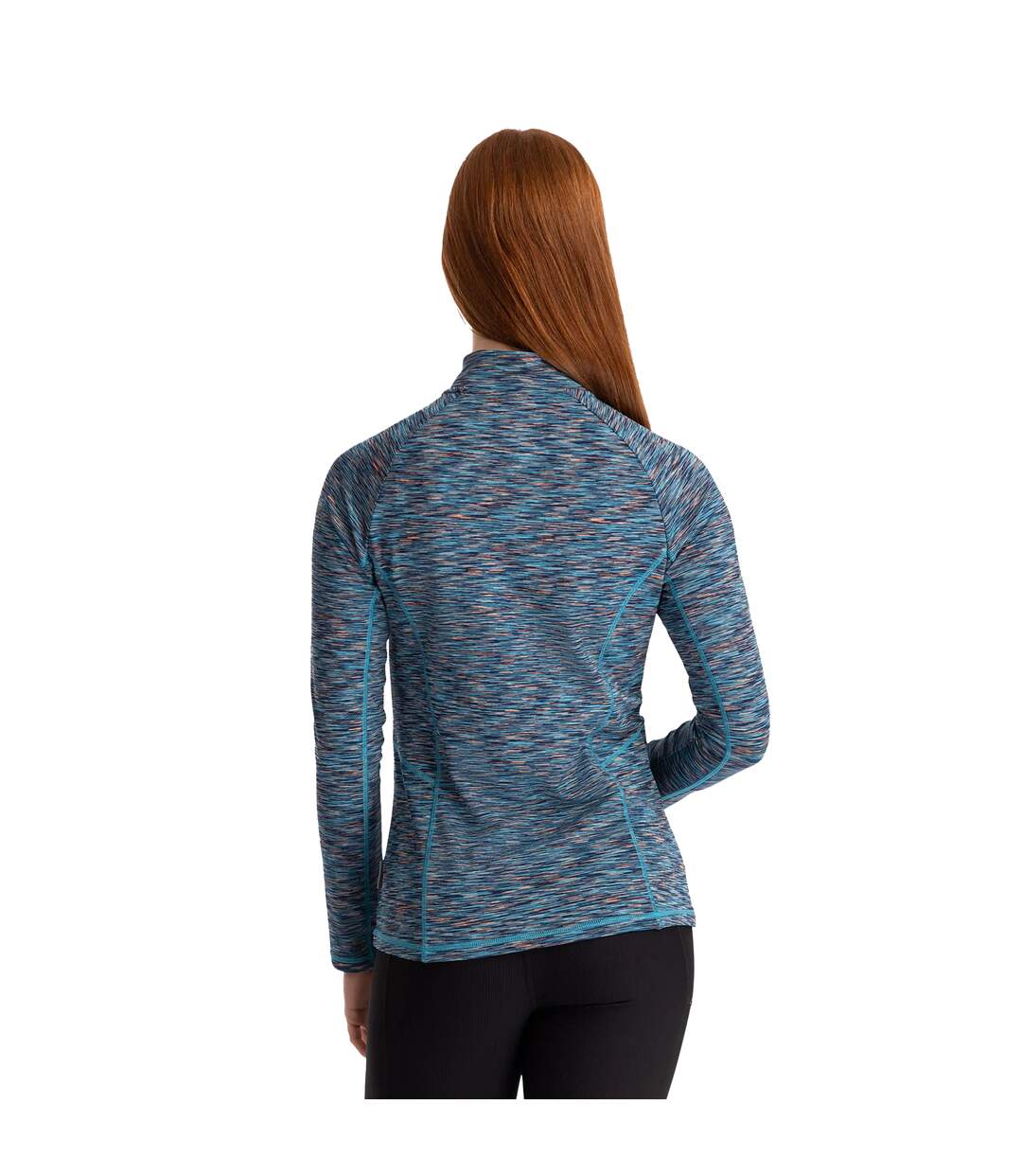 Haut Manches Longues Edith Femme Bleu Mer Chiné Trespass-4