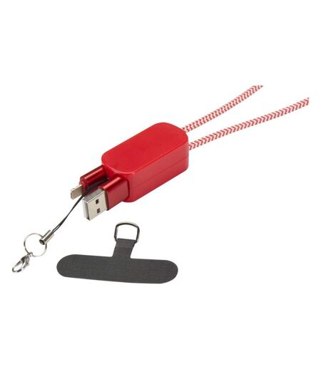 Anser 5 In 1 Recycled Plastic Phone Lanyard Red Floso