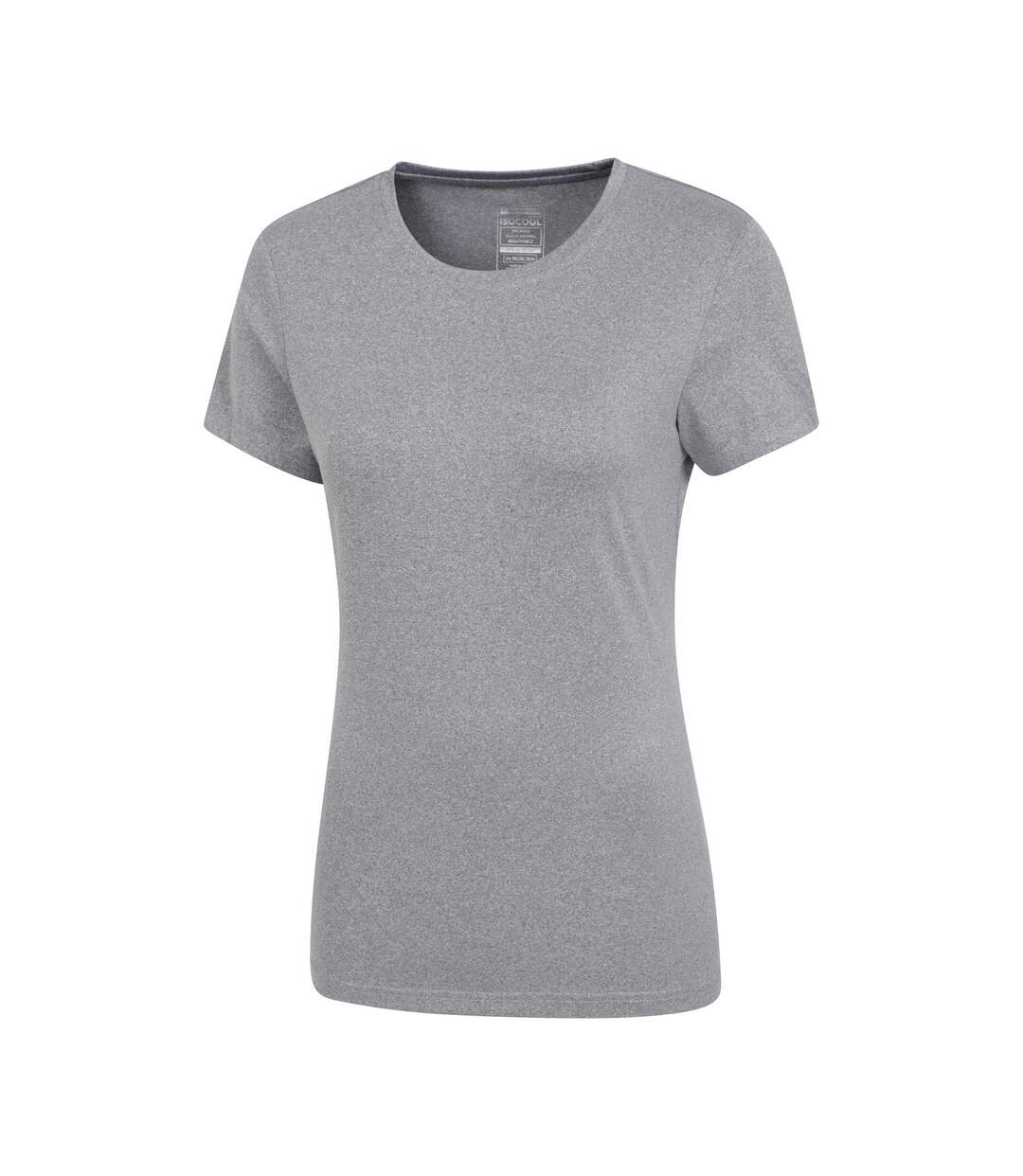 Womens/ladies breeze recycled t-shirt grey Mountain Warehouse-3