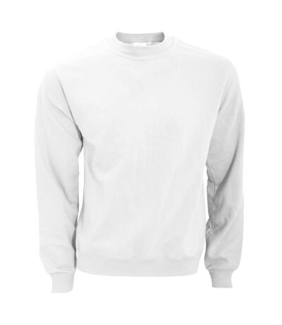 B&C Mens Crew Neck Sweatshirt Top (White) - UTBC1297