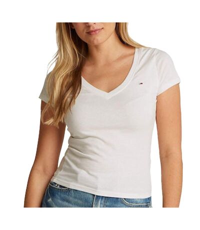 T-shirt ecru femme tommy hilfiger aruba - l
