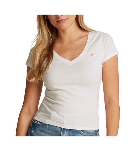 T-shirt ecru femme tommy hilfiger aruba - l