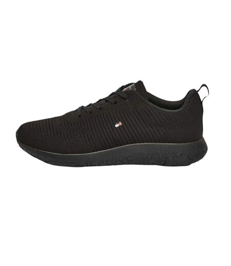 Mens Tevo Run Running Trainers Black Tommy Hilfiger