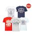 Pack of 5  Mens nikodem assorted designs t-shirt  multicolored Smith & Jones