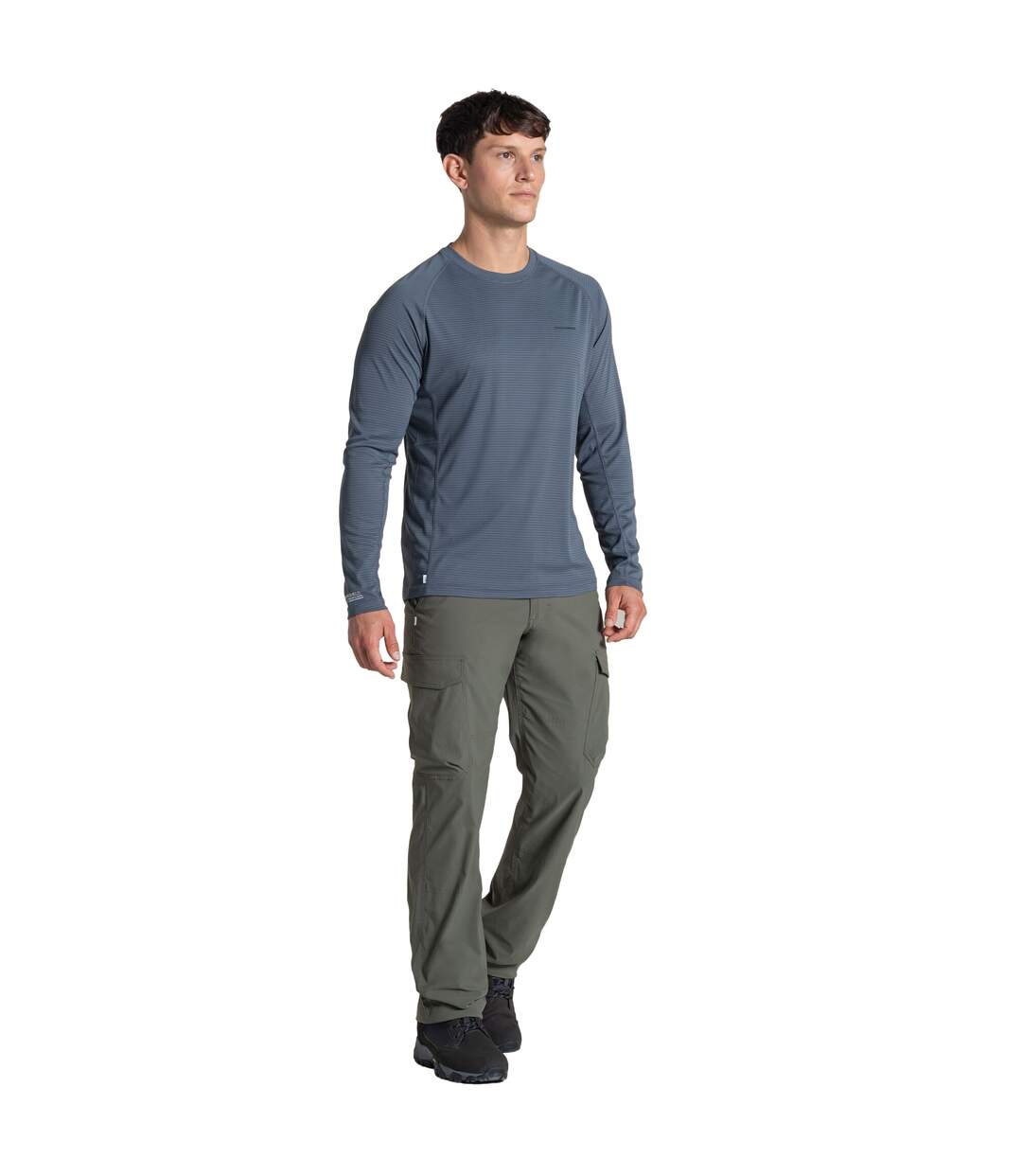 Mens Solarshield+ Nosilife Long-sleeved T-shirt Dark Pewter Craghoppers-4