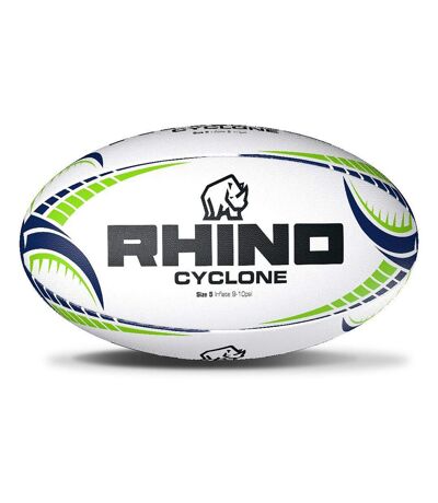 Ballon De Rugby Cyclone Taille 5 Blanc Rhino