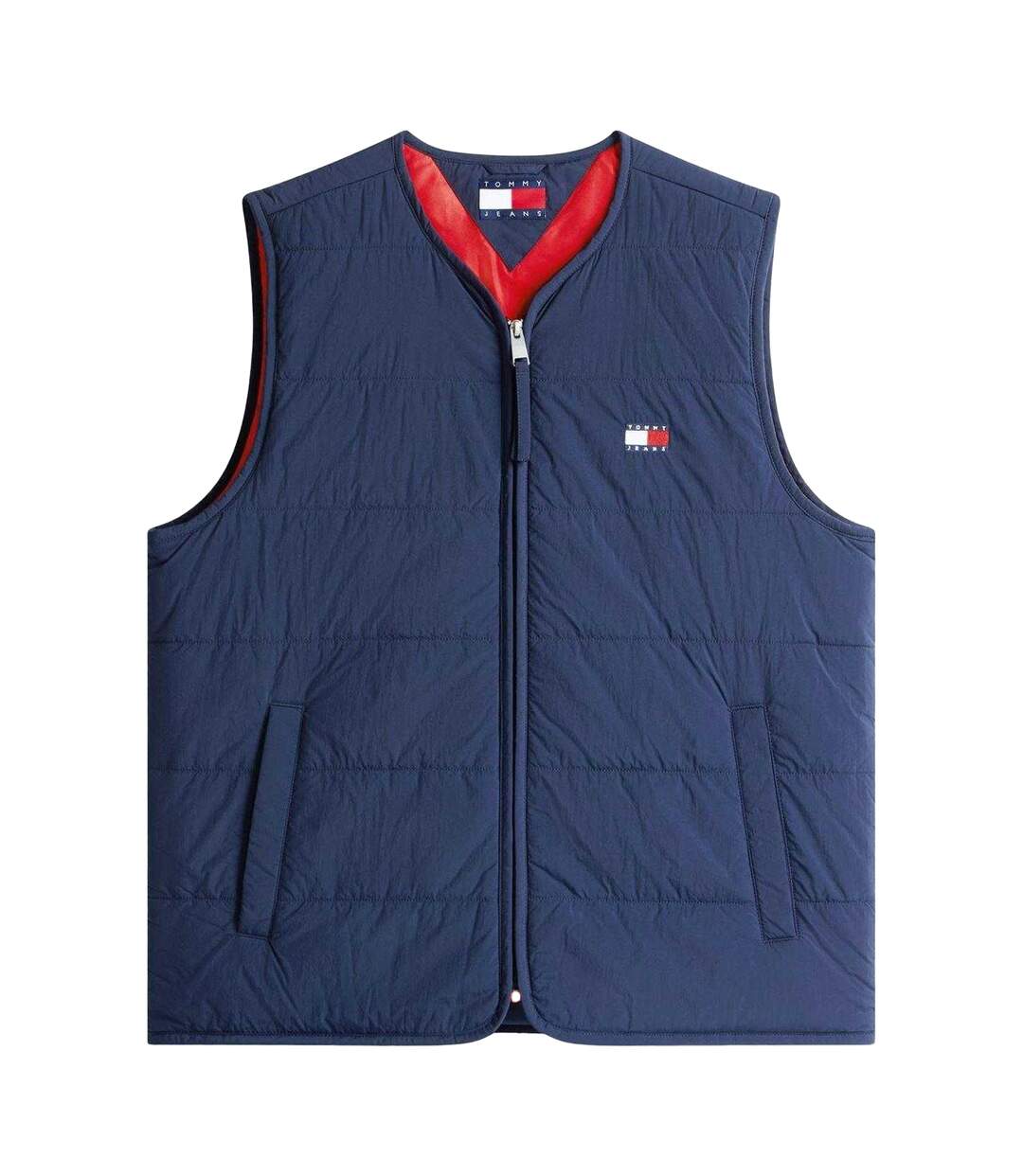 Mens Flag Logo Quilted Gilet Night Navy Tommy Jeans-2
