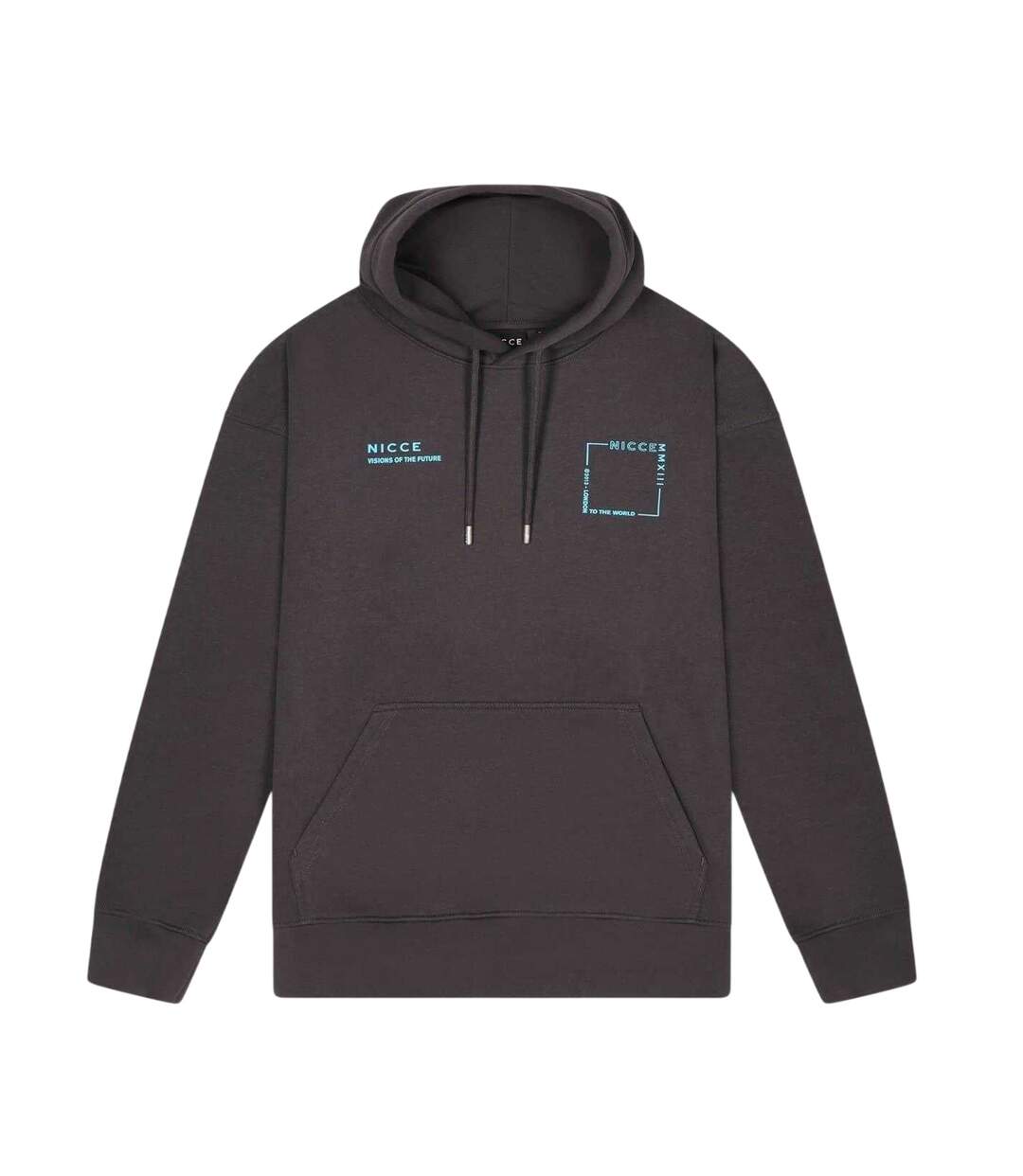 Mens Davido Long-sleeved Hoodie Coal Nicce-1