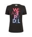 T-shirt Motif/style Vif Femme Noir Head-1