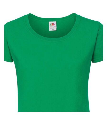 T-shirt Iconic Femme Vert Kelly Fruit Of The Loom