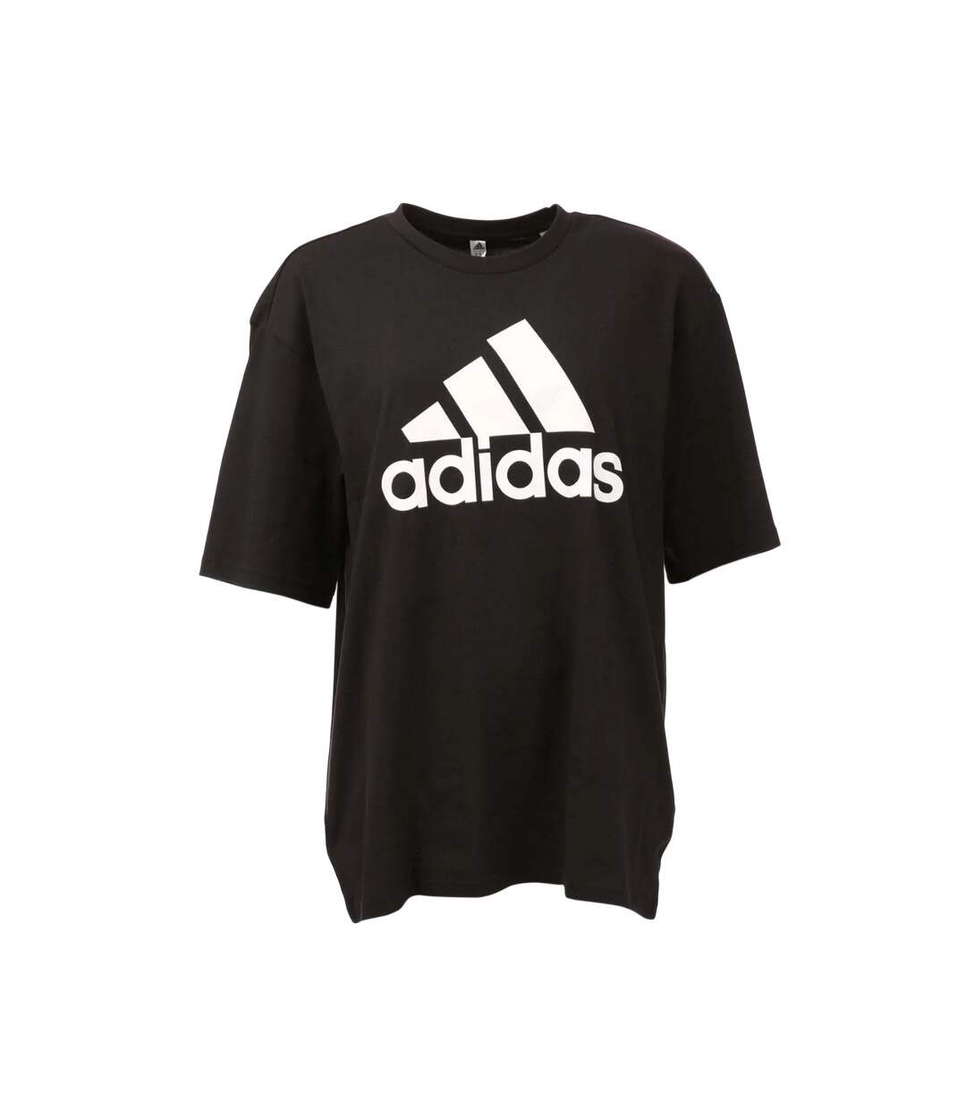 Womens/ladies big logo boyfriend t-shirt black Adidas-1
