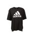 Womens/ladies big logo boyfriend t-shirt black Adidas-1