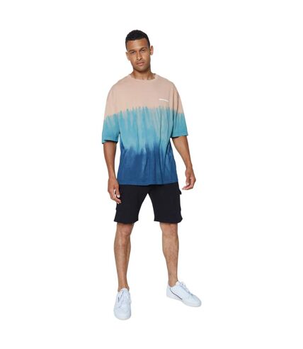 T-shirt tie dye mushroom adulte beige / bleu marine Hype