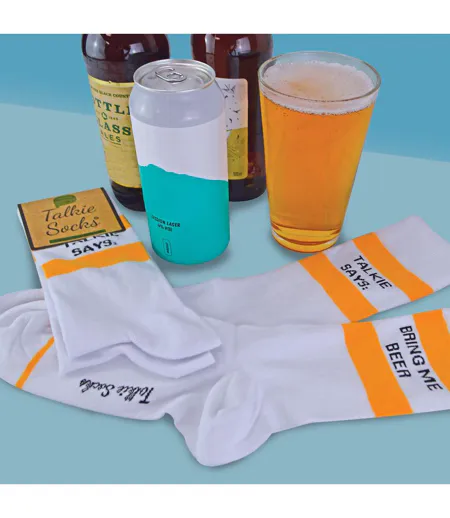 1 Pack Unisex Cotton Novelty Bring Me Beer & Vodka Socks