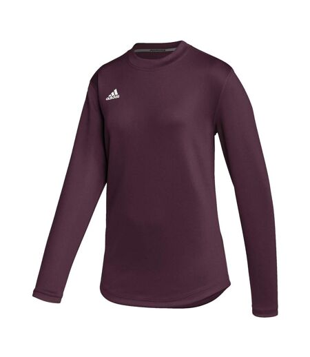 Womens/ladies Top Maroon Adidas
