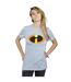 Disney Womens/Ladies The Incredibles Costume Logo Cotton Boyfriend T-Shirt (Gris sportif) - UTBI48837-2